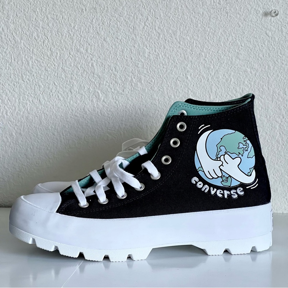 Converse Lugged High Top Platform ‘Love Your Mother’ Earth Day - Black Size 5.5